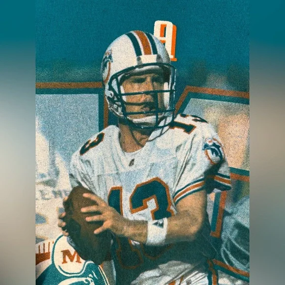Vintage 1996 Dan Marino Miami Dolphins Single Stitch T Shirt Men’s 2XL USA - Picture 10 of 16